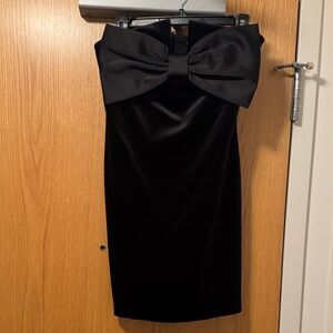 Express Strapless Black Dress with Bow